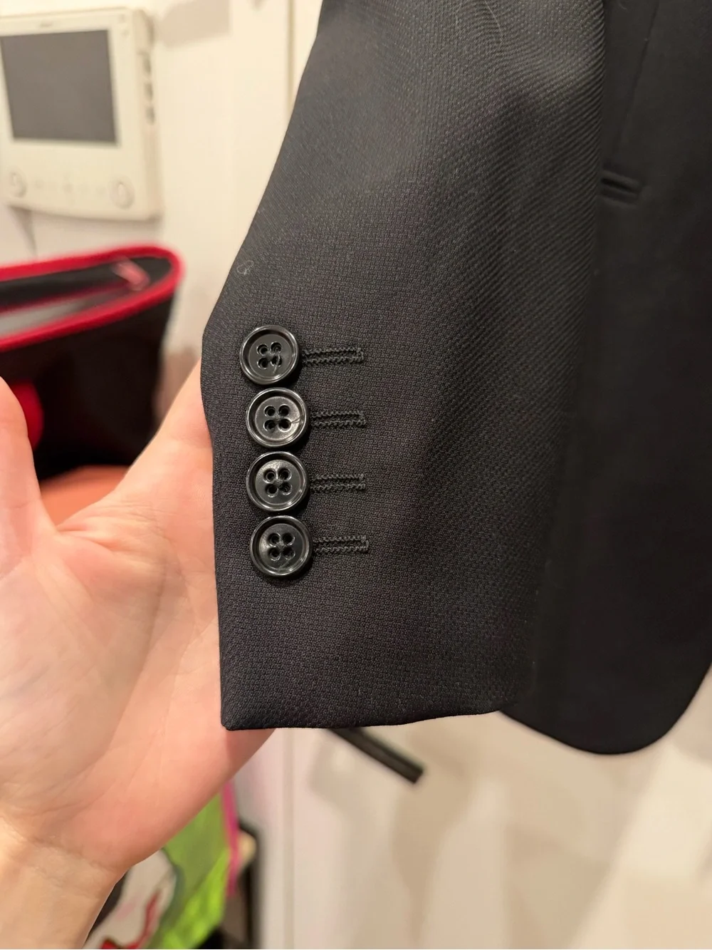 Armani Collezioni Men's Black Two-Button Sport Coat